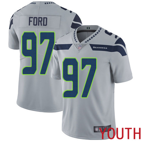 Seattle Seahawks Limited Grey Youth Poona Ford Alternate Jersey NFL Football #97 Vapor Untouchable